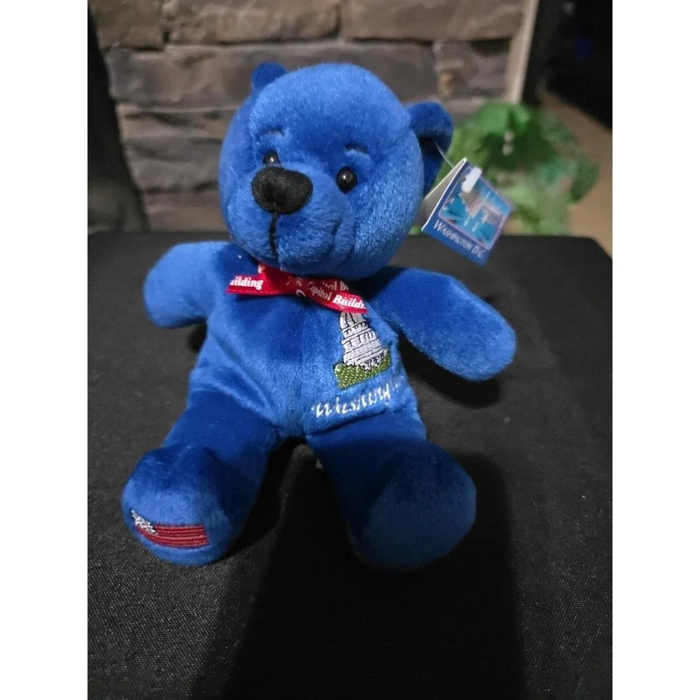Symbolz Washington DC The Nation's Capital Blue Bear Plush With Swing Tag